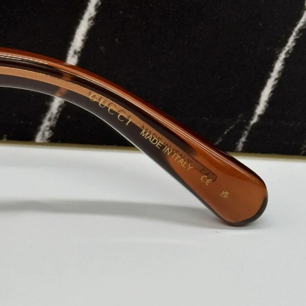 NEW GUCCI GG1597O 003 EYEGLASSES BROWN WOMEN EYEWEAR GUCCI